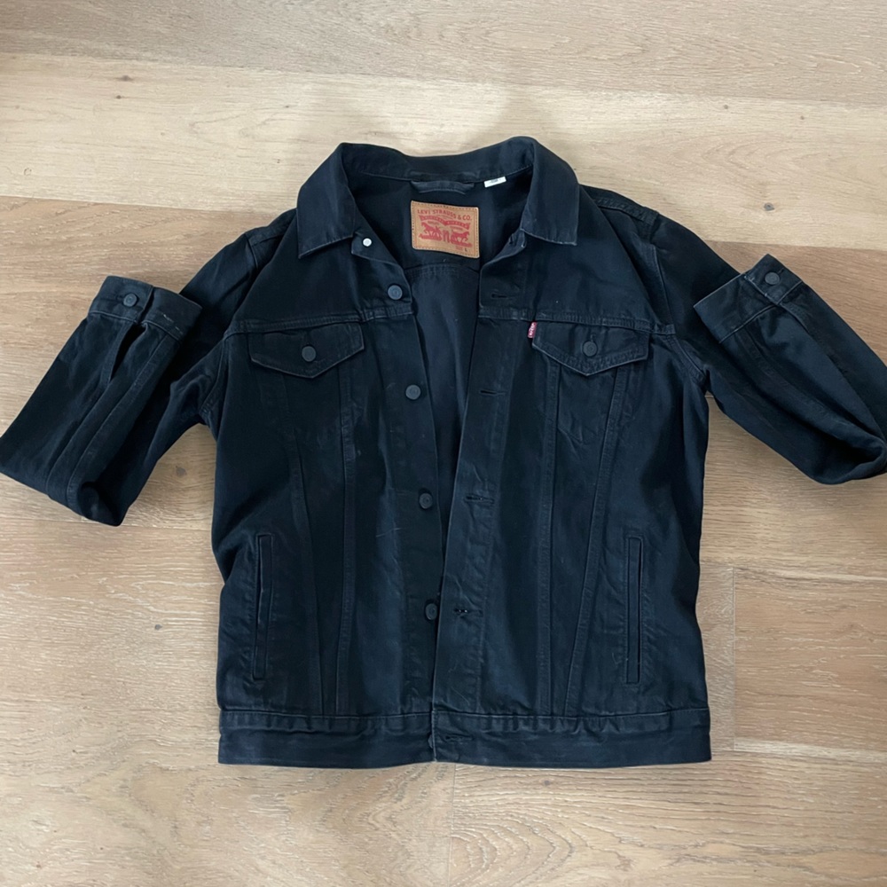 LEVI’S Men’s Black Jean Jacket Size Large